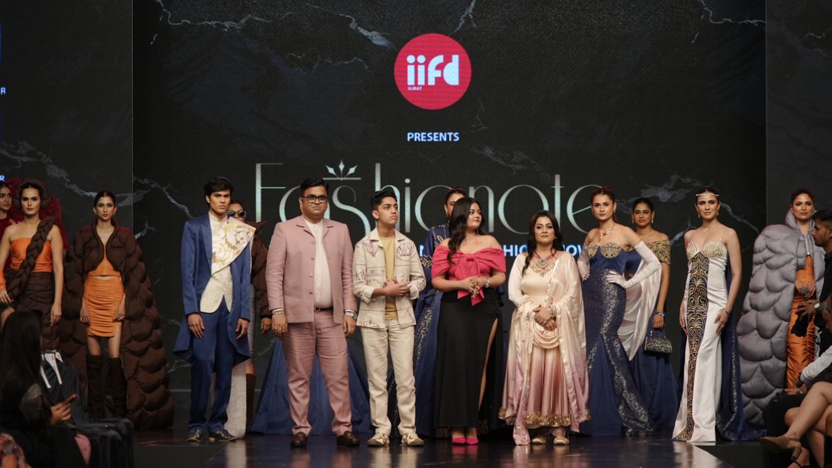 In Surat, Over 150 Students of IIFD Showcase Captivating Garments Designed at Fashionet-2024